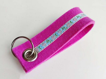 Schlüsselanhänger ROSI pink-hellblau