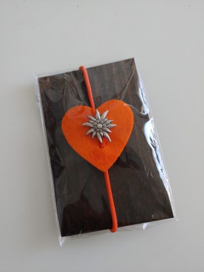 Filzherzerl Edelweiss orange