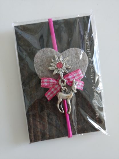 Filzherzerl bling-bling grau