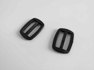 10 Kunststoff-Schieber für Taschengurte, 25mm schwarz