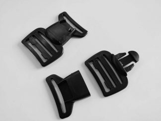 10 Kunststoff-Steckschliesse, 40mm schwarz